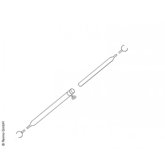 Tension rod aluminum ø28/25 x 1/1.2 mm, length 0.80 - 1.20 m