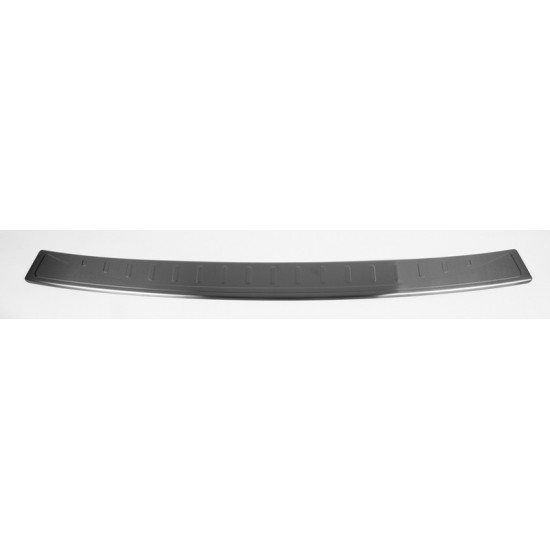 Carbest loading sill protector for Mercedes Vito, made of brushed stainless steel, black