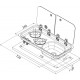 Cooker-sink combination – with 2-piece glass cover