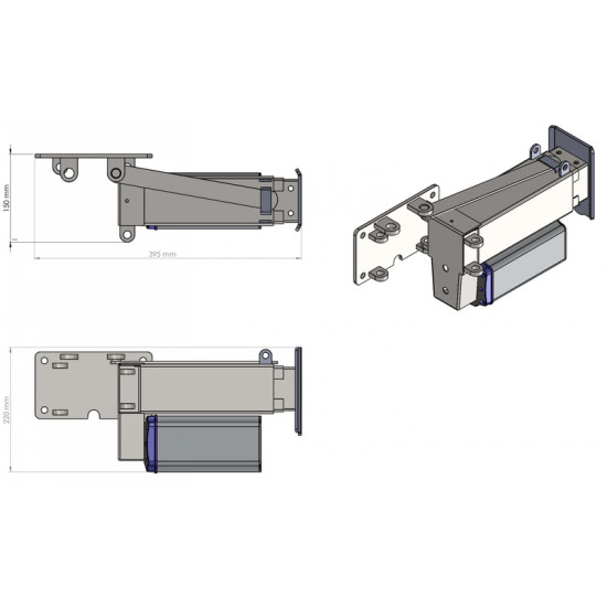 Car lift for vehicles up to 5 tons with 4 lifting supports
