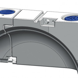 Fresh and wastewater tank for VW T5 / T6 - 93 l