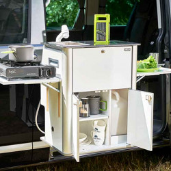 Multifunctional EASY KITCHEN - Left-hand installation - High-gloss white