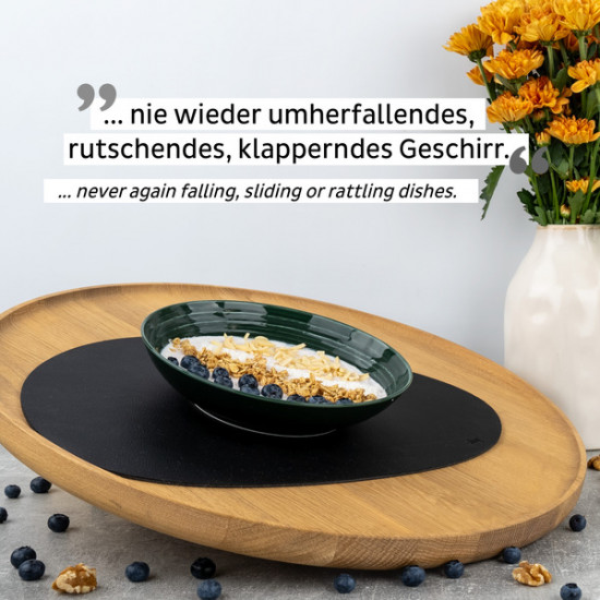 Porcelain Magnetic Food Bowl - Forest Green