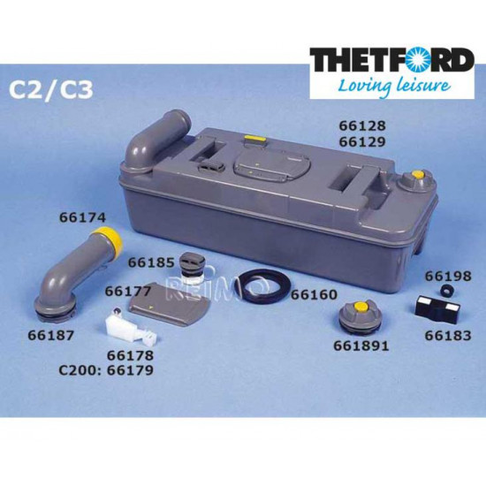 Screw cap wastewater tank yellow C2, C3, C4