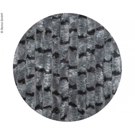 Fluffy curtain 120x185 grey/black