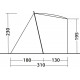 Freestanding rear tent SANDCREST L for bus height 175 - 205 cm