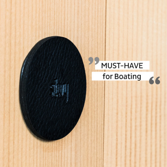Metal nano-gel pads; set of 4, black, Ø 5.0 cm