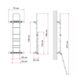 Mounting profile kit Bars Deluxe DJ Crafter from 2017 onwards - Silver