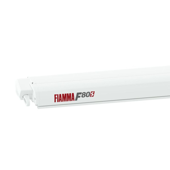 W 4000 x Abstract 2500mm FIAMMA F80S roof awning, Fabric color: Royal Grey, Housing: Polar White