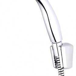 Elegance chrome shower set, 70mm diameter, 1.25m hose