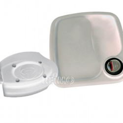 Euro garage lock, white, without cylinder, key, or screws