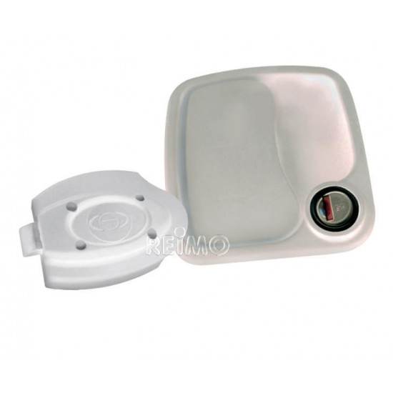Euro garage lock, white, without cylinder, key, or screws