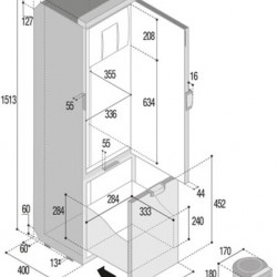 Slim 150 CHR refrigerator - 150 l - Black