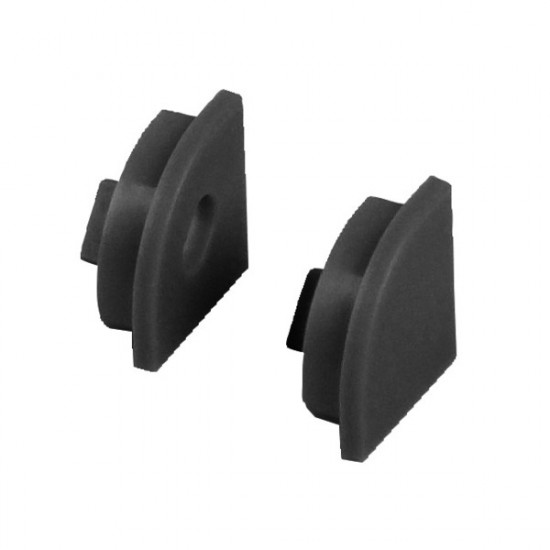 End cap for aluminum LED profile - flat - set of 2