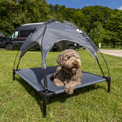 Camp4 dog lounger with sunshade 88x78x18cm