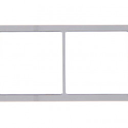 Double cover frame 62x115mm, silver chrome (loose)