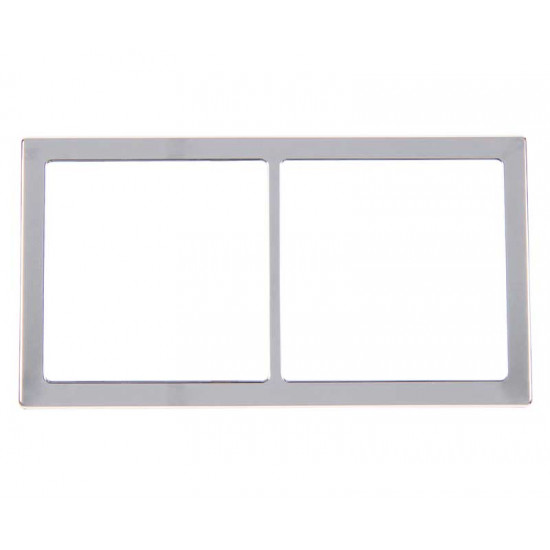 Double cover frame 62x115mm, silver chrome (loose)