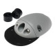 Plastic roof penetration for 2 cables - Grey - Ø 3 - 6 mm