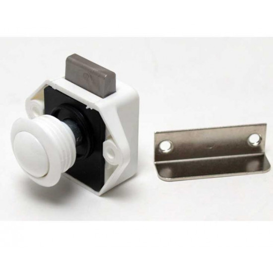 Push Lock Mini - Furniture lock white