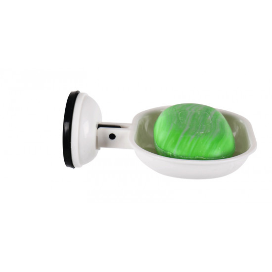 Soap holder with suction cup - White