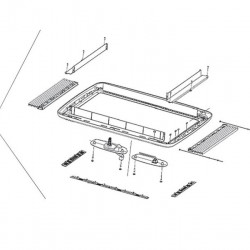 Complete inner frame for Midi-Heki skylight