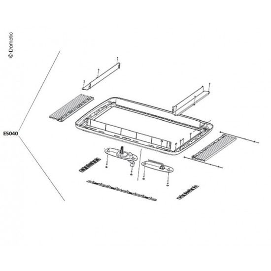 Complete inner frame for Midi-Heki skylight