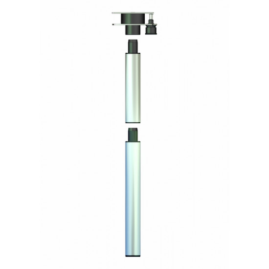 Aluminum swivel table base, 700 mm high - 3-piece