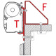 FIAMMA Adapter for F45i/F45iL/ZIP special mounting, T-adapter, Width: 80 mm