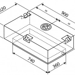 Water tank EV-2201 - 124l
