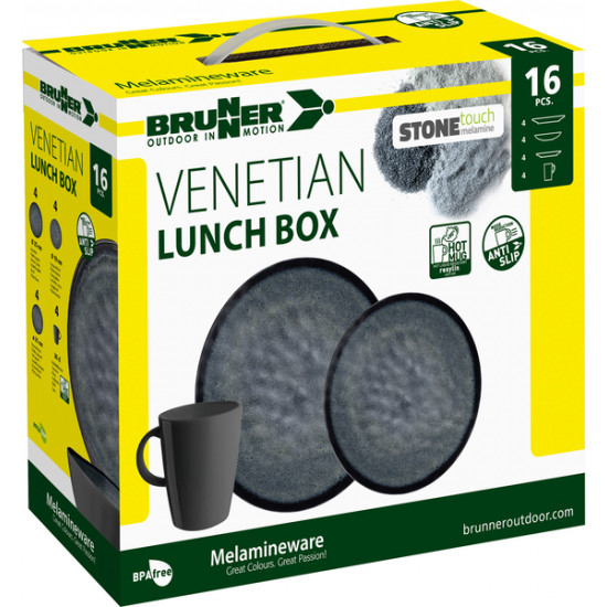 Venetian melamine dinnerware set - 16 pieces - for 4 people