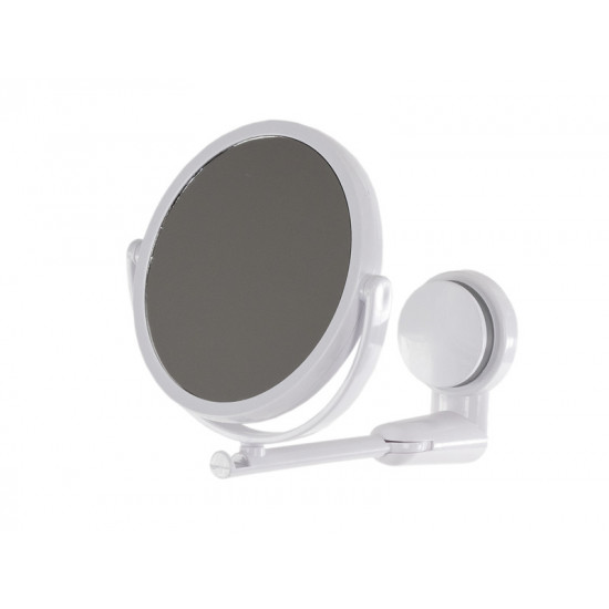 Round mirror with suction cup