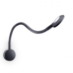 LED gooseneck lamp with 2 USB ports