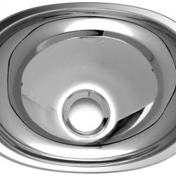 Washbasin oval stainless steel 432