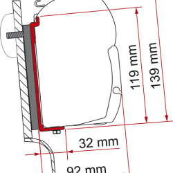 FIAMMA Awning adapter for F43van / F45i / F45iL Westfalia