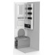 Swivel bathroom wall cabinet with fold-down washbasin