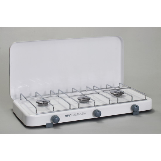 Lambada gas stove with flame failure device, 3 burners - White - 50 mbar