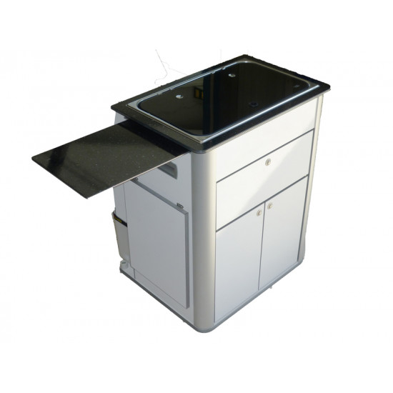 Flexible kitchen with gas system - Removable kitchen unit - Matte black