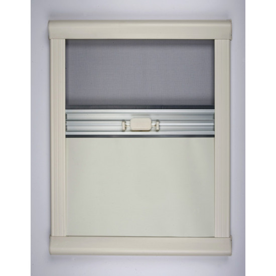 W1250 x H1344 mm Evo Fly blackout system - Includes mosquito net - Frame color Cream white