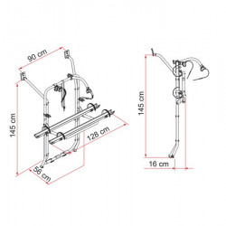 Carry-Bike for VW T5 with tailgate - Silver