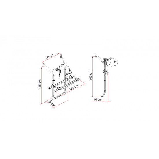 Carry-Bike for VW T5 with tailgate - Silver