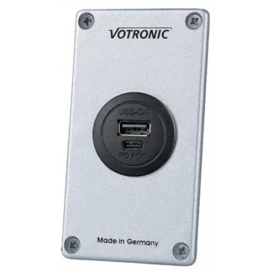 USB charging panel - 1x USB-A + 1x USB-C