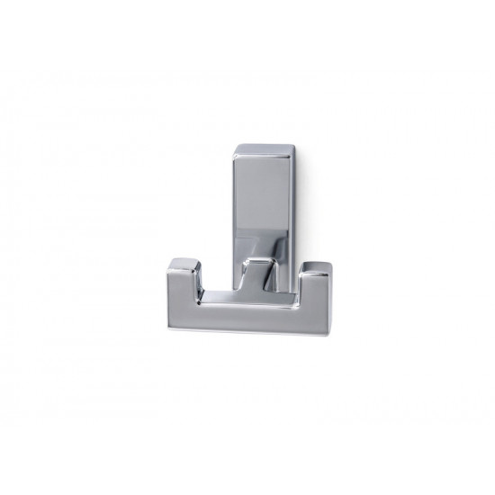 Chrome high-gloss coat hooks, 2 hooks 50x50x45mm