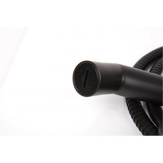 Shower set with shut-off valve - matte black