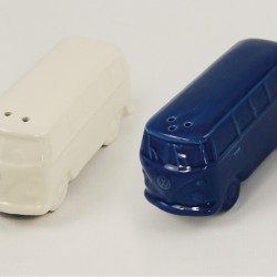 VW Collection Salt and Pepper Shakers, Blue and White