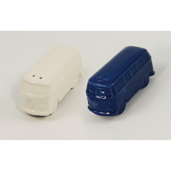 VW Collection Salt and Pepper Shakers, Blue and White