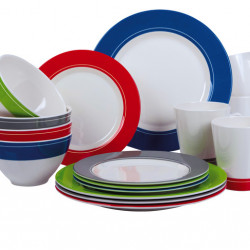 Camp4 Melamine Dinnerware Set "BURANO" for 4 People