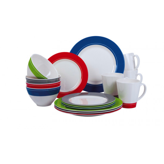 Camp4 Melamine Dinnerware Set "BURANO" for 4 People