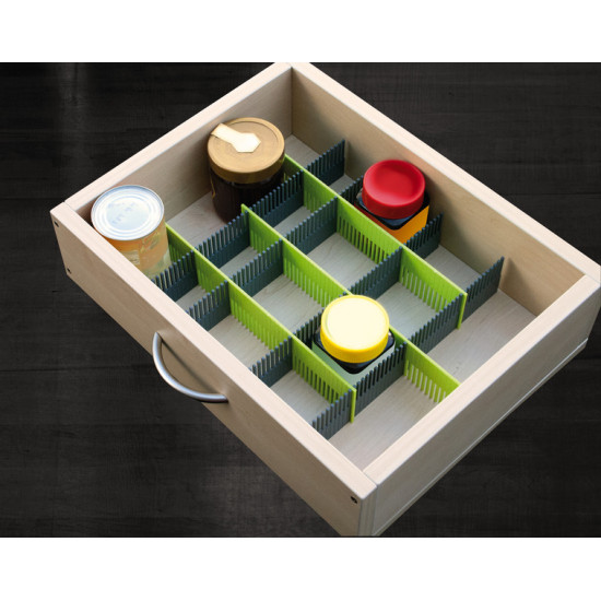 Purvario drawer runners, 8-pack - lime/anthracite