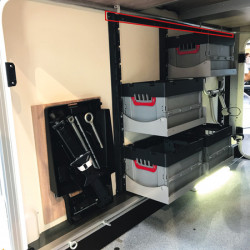 Rear shelf mounting brackets