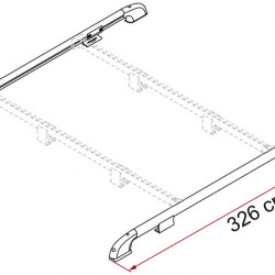 Roof rack for motorhome and roof rails for caravan
